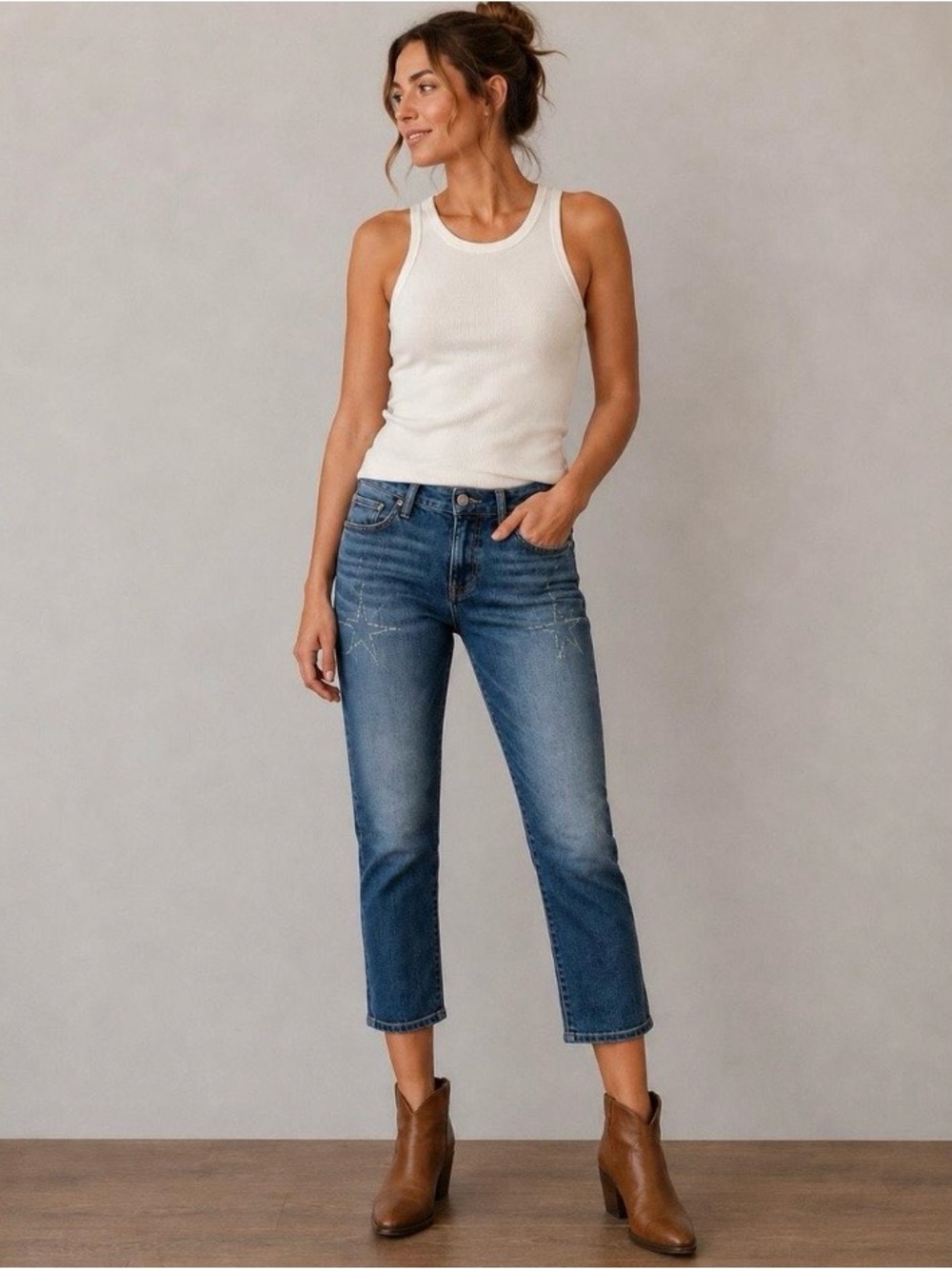 Lucky Brand Jeans Women’s 30 Blue Lolita Low Rise Crop NWT